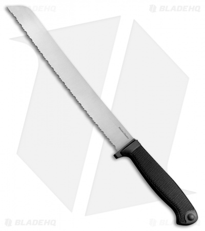 Cold Steel Serrated Bread Knife Fixed Blade (9" Satin Full Serr) 59KSBRZ