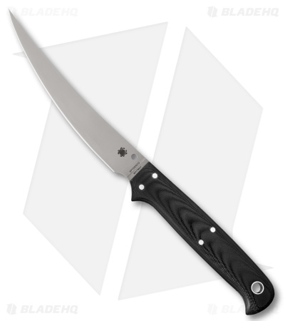 Spyderco Shelter Cove Fixed Blade Fillet Knife Black G-10 (5.8" Satin)