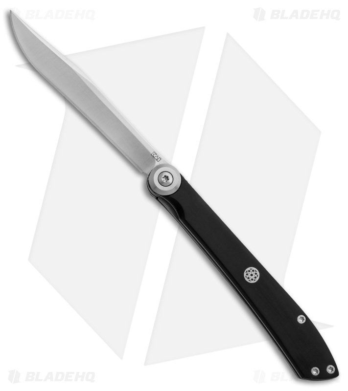 KAI Personal Folding Steak Knife Black POM Handle (3.25" Satin) 5700