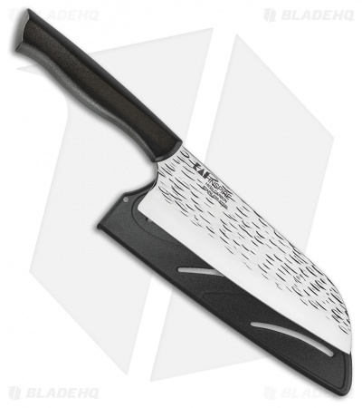 KAI Inspire 6.75" Hammered Santoku Kitchen Knife Black