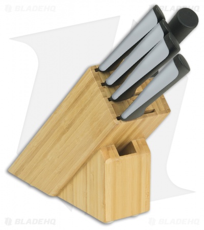 KAI Luna 6-Piece Kitchen Knife Set w/ Wood Storage Block - 0620