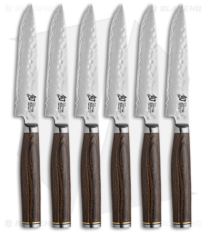 Shun Premier 6 Piece Steak Knife Set Pakkawood