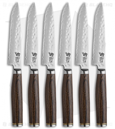 Shun Premier 6 Piece Steak Knife Set Pakkawood