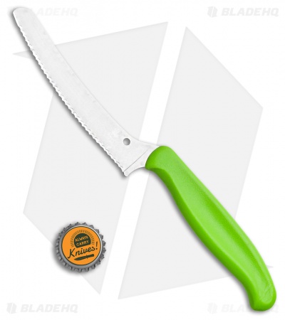 Spyderco Z-Cut Lightweight Green Blunt Tip Blunt Tip (4.5" Satin Serr) K13SGN