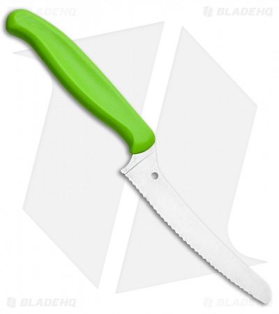 Spyderco Z-Cut Lightweight Green Blunt Tip Blunt Tip (4.5" Satin Serr) K13SGN