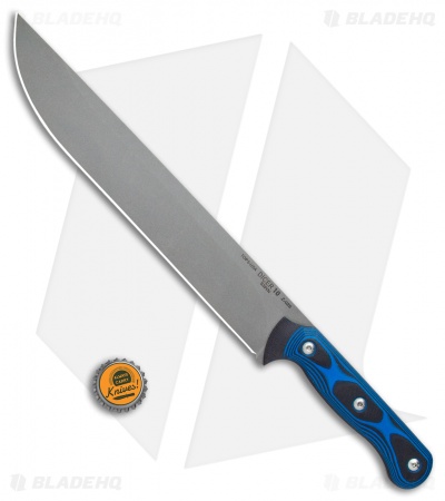 TOPS Knives Dicer 10 Slicer Knife 10" Black/Blue G-10 