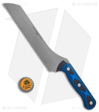 TOPS Knives Dicer 7 Bread Knife 7.6" Black/Blue G-10 