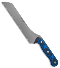 TOPS Knives Dicer 7 Bread Knife 7.6" Black/Blue G-10 