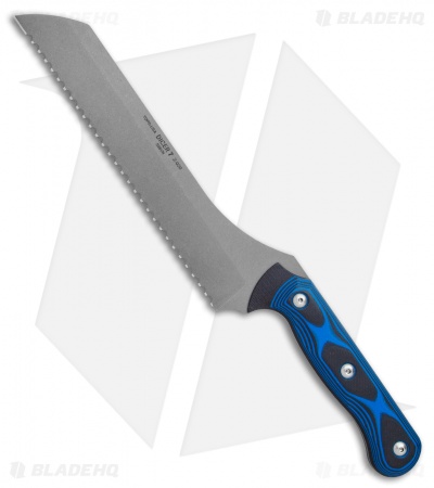 TOPS Knives Dicer 7 Bread Knife 7.6" Black/Blue G-10 