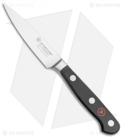 Wusthof Classic 3.5" Paring Kitchen Knife Demi-Bolster Black Polymer
