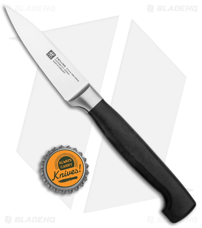 Zwilling Four Star 3" Paring Kitchen Knife Black Polymer