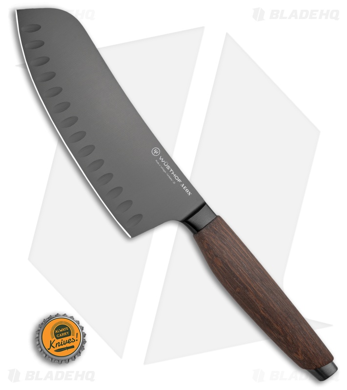 Wusthof AEON 7" Santoku Kitchen Knife DLC Limited Edition Bog Oak
