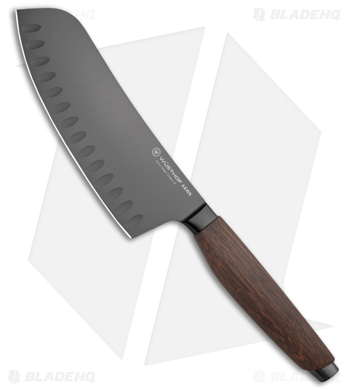 Wusthof AEON 7" Santoku Kitchen Knife DLC Limited Edition Bog Oak