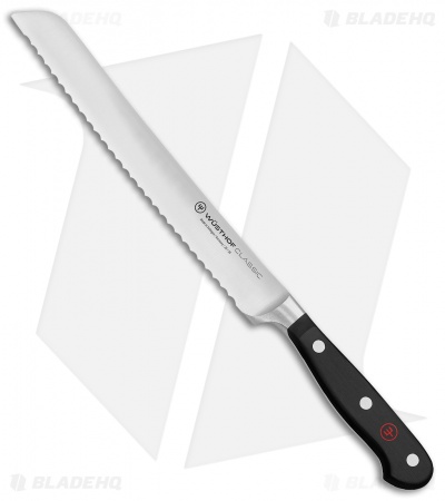 Wusthof Classic 8" Bread Kitchen Knife Black Polymer