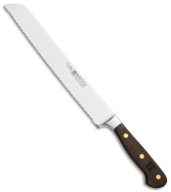 Wusthof Crafter Double-Serrated Bread Knife Oak Wood (9" Satin Serrated)