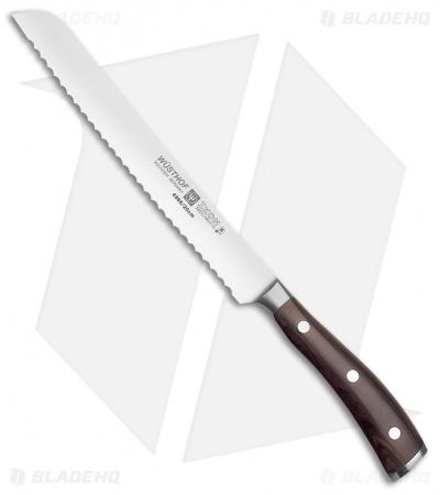 Wusthof Ikon 8" Bread Kitchen Knife Grenadill Wood