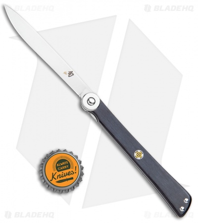 Shun Higo No-Kami Liner Lock Personal Steak Knife w/Leather Sheath (3.5" Satin)