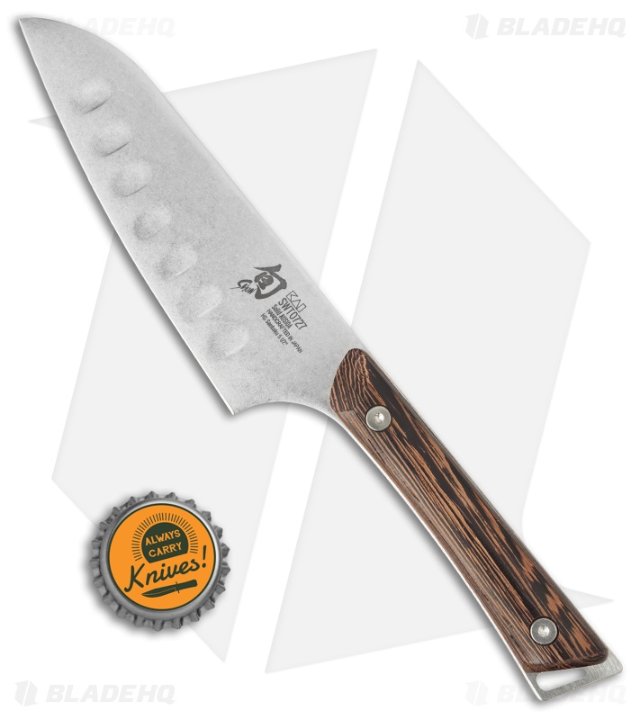 Shun Kanso 5.5" Hollow-Ground Santoku Kitchen Knife Wenge Wood