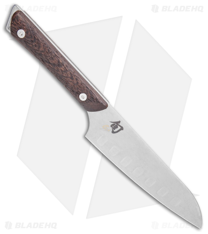 Shun Kanso 5.5" Hollow-Ground Santoku Kitchen Knife Wenge Wood