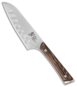 Shun Kanso 5.5&quot; Hollow-Ground Santoku Kitchen Knife Wenge Wood | 46164