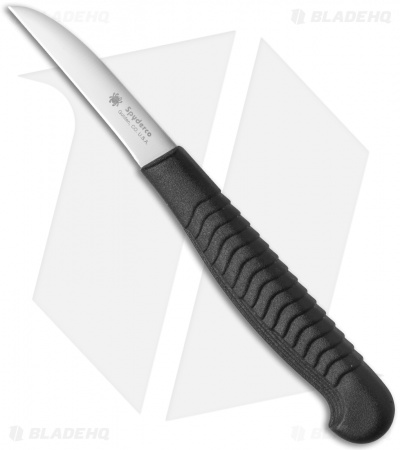 Spyderco 2" Paring Knife Black Sermollan K09PBK