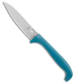 Spyderco Counter Critter Kitchen Knife Blue (3.4&quot; Satin Serrated) K21SBL | 191028