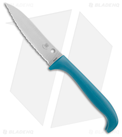 Spyderco Counter Critter Kitchen Knife Blue (3.4" Satin Serrated) K21SBL