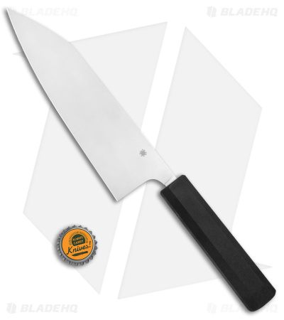 Spyderco Murray Carter Minarai 8" Bunka Bocho Kitchen Knife Black K18PBK