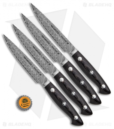 Kramer by Zwilling Stainless Damascus Steak Knife Set - Blade HQ