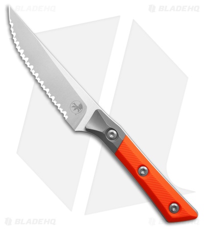 Microtech 4pc Steak Knife Fixed Blade Set Ember G10 (4.50" SW Serrated)