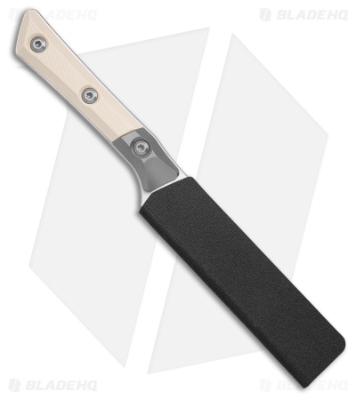 Microtech 4pc Steak Knife Fixed Blade Set Ivory G10 (4.50" Stonewash Serrated)