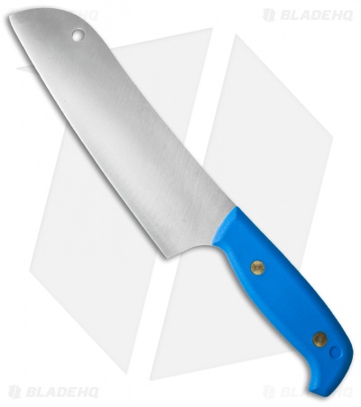 Svord Kiwi Santoku Chef Fixed Blade Knife Blue (7.25" Satin) 