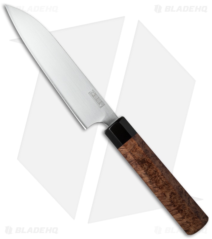 Michael Zieba Custom Japanese Style Kitchen Knife Maple Burl (6" AEB-L)