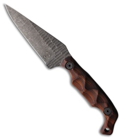 Stroup Knives Bravo 5 Wharncliffe Fixed Blade Knife Rosewood (3.5" Acid Wash)