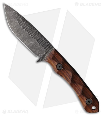 Stroup Knives GP2 Fixed Blade Knife Rosewood (3.75" Acid Washed)