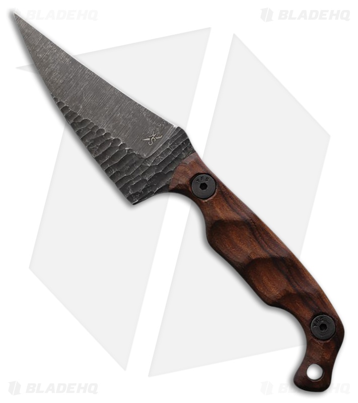 Stroup Knives Mini Mod 2 Fixed Blade Knife Rosewood (3.75" Acid Wash)