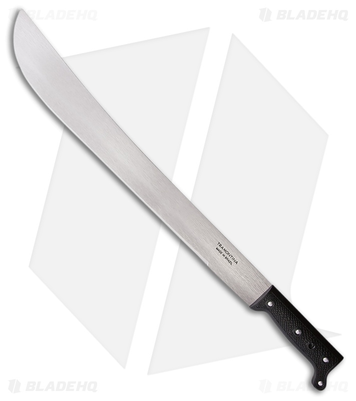 Tramontina Machete Fixed Blade Knife Black Polymer (20" Satin) TT16020