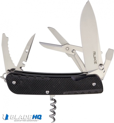 RUIKE LD31 Multifunctional Liner Lock Knife Black G-10 (3