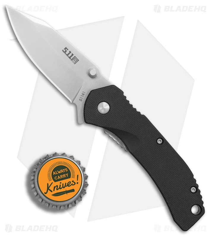 5.11 Tactical Inceptor Curia Frame Lock Knife Black FRN (2.625" Satin)