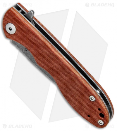TOPS Knives Mini Scandi Folder MSF-4.0 Flipper Knife Tan Micarta (3.25" SW)