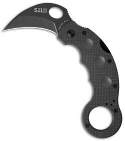 5.11 Tactical Karambit Folder Knife Charcoal (2.875" Black) 51105