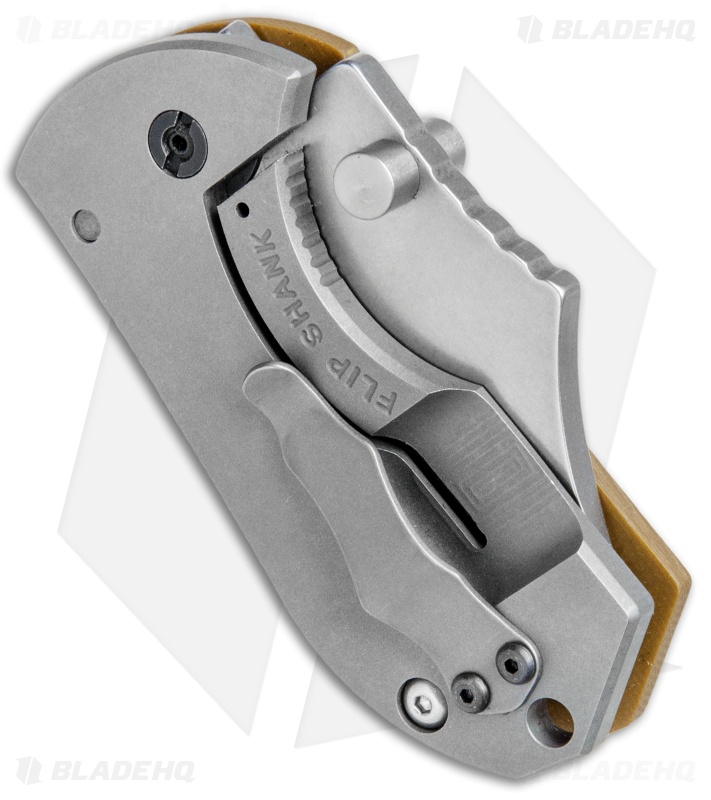 A.R.S. Flip Shank Folder Coyote Brown G-10 Knife (2" Stonewash)