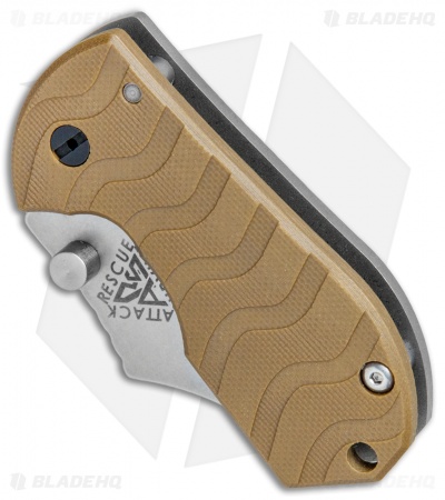 A.R.S. Flip Shank Folder Coyote Brown G-10 Knife (2" Stonewash)