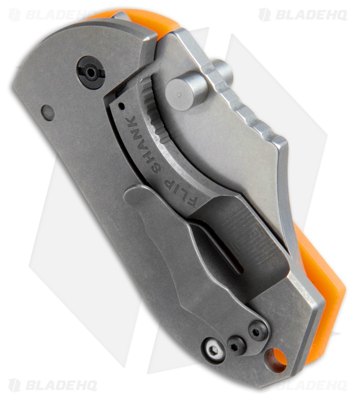 A.R.S. Flip Shank Folder Translucent Orange G-10 Knife (2" Stonewash)