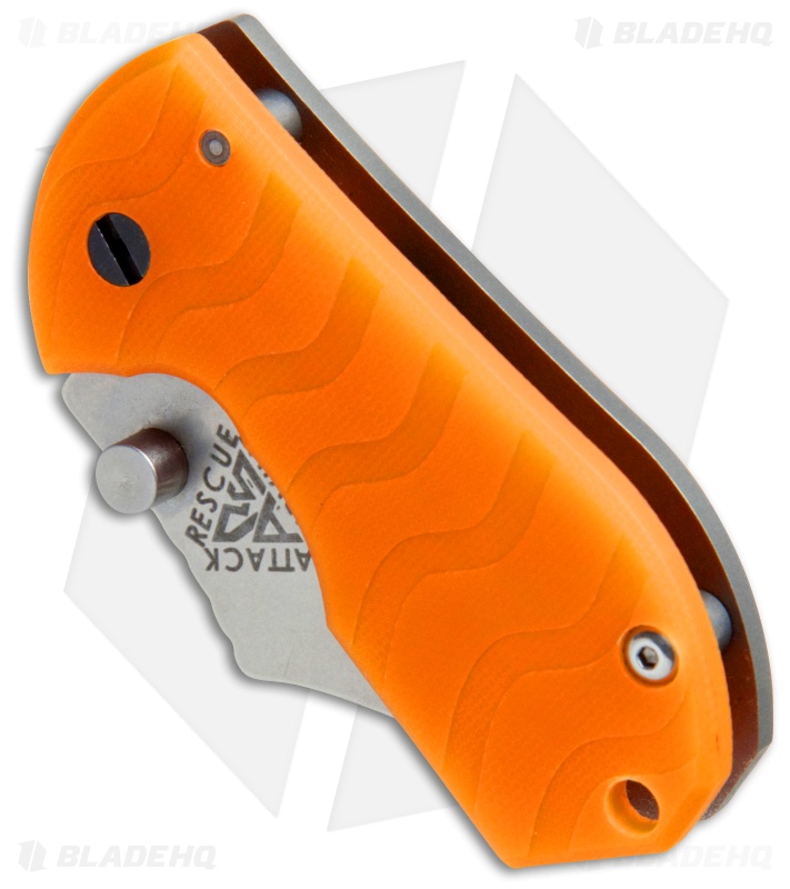 A.R.S. Flip Shank Folder Translucent Orange G-10 Knife (2" Stonewash)