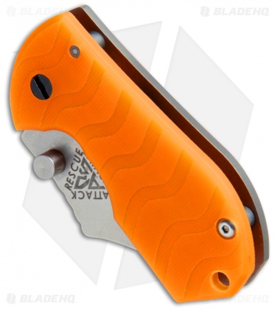A.R.S. Flip Shank Folder Translucent Orange G-10 Knife (2" Stonewash)