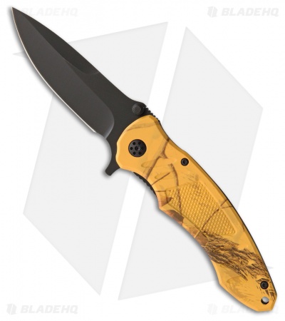ABKT Renegade Liner Lock Knife RealTree Blaze Orange (3.5" Black) AB024AB