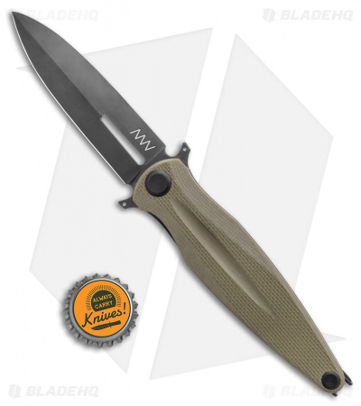 Acta Non Verba Knives Z400 | Dagger | Olive G-10 + DLC - Blade HQ