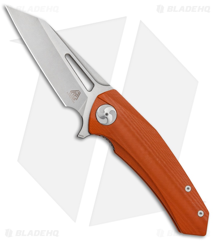 Aiorosu Knives Tornado Liner Lock Flipper Knife Orange G-10 (3.8