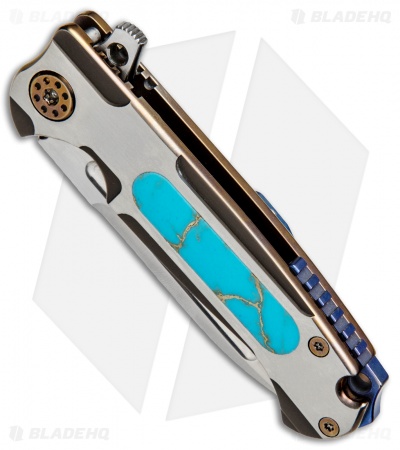Andre de Villiers Custom Pathfinder Mini Knife Turquoise/Ti (3.2" Satin) AdV